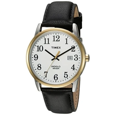 Afbeelding van Timex Heren Easy Reader Horloge, Zwart/Tweekleurig, Analoog horloge