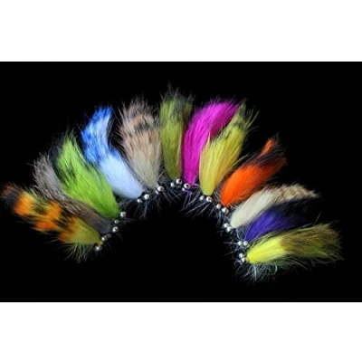 Afbeelding van Tigofly 12 stks Kleuren Diverse Zonker Streamers Forel Vliegvissen Vliegen Kunstaas Fly Set Size #6