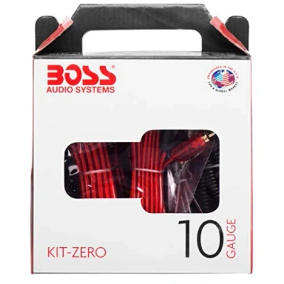 Afbeelding van BOSS AUDIO kit ZERO 10 gauge 2,6 mm auto installatie versterker eindversterker kabel aansluitkabel cinch