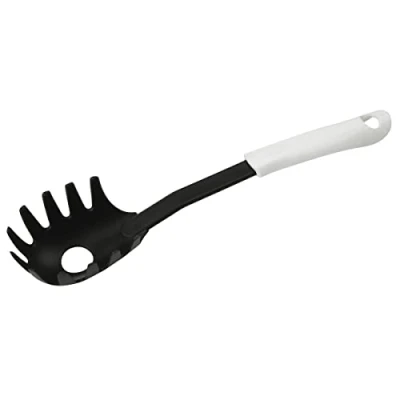 Afbeelding van Fackelmann Spaghettilepel 32,5 cm ARCADALINA, noedellepel met praktische handgreep, pastallepel functioneel deel van kunststof voor gecoate potten en pannen (kleur: zwart/wit), hoeveelheid: 1 stuk