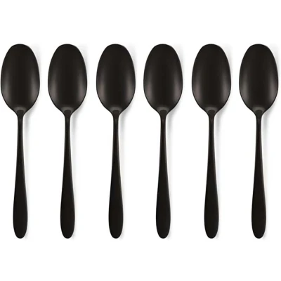 Afbeelding van Theelepel VT Wonen Matt Black (Set van 6)