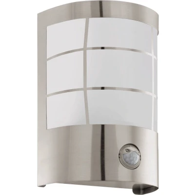 Afbeelding van EGLO Cerno 1 Wandlamp buiten E27 RVS;Glas Wit;RVS