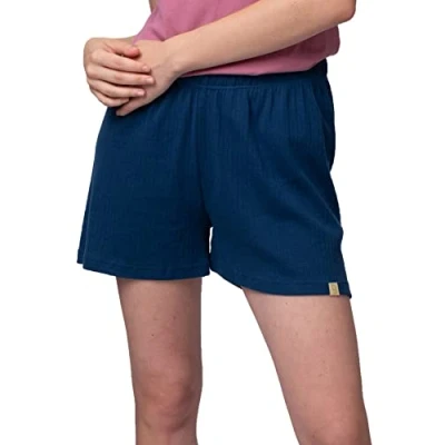 Afbeelding van greenjama Damesshort van Derby Rib, GOTS gecertificeerd pyjamabint, ultramarijn, 42, Ultramarijn