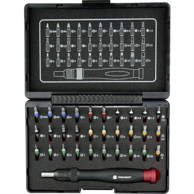 Afbeelding van TOOLCRAFT 809204 Bitset 31 delig Plat, Kruiskop Phillips, Pozidriv, Inbus, T profiel