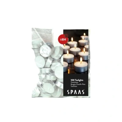 Afbeelding van Spaas Waxinelichtjes Theelichtjes 8u 100 stuks