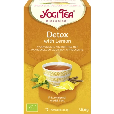 Afbeelding van 6x Yogi tea Detox Lemon Biologisch 17 stuks