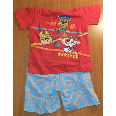 Afbeelding van Paw Patrol shortama / pyjama team rood/grijs maat 128
