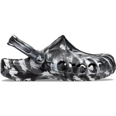 Afbeelding van Crocs Baya Marmerd Tie Dye klomp, Zwart/Wit, 36/37 EU