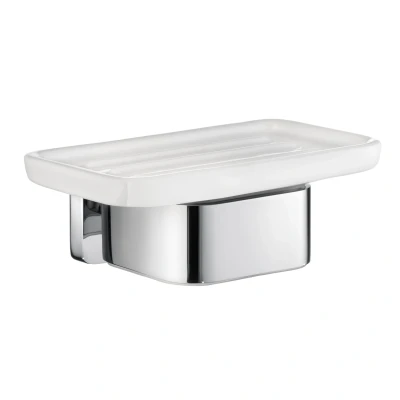 Afbeelding van Zeephouder Smedbo Ice Mat Glas 12x4.5x5 cm Chroom