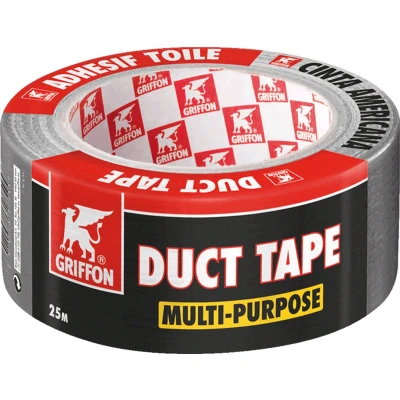 Afbeelding van Griffon Duct Tape Multi Purpose Grijs Rol 25 m x 48 mm