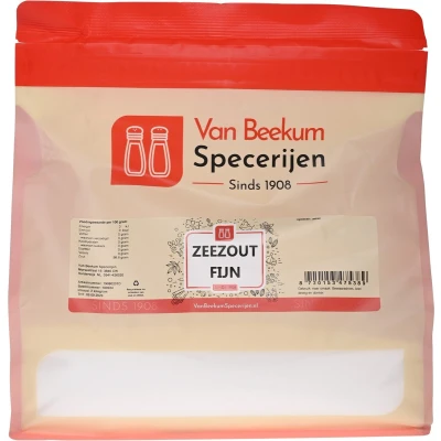 Afbeelding van Van Beekum Specerijen Zeezout Fijn 2 kilo (hersluitbare stazak)
