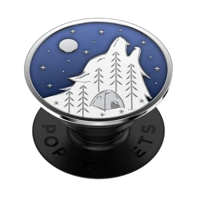 Afbeelding van PopSockets: PopGrip Uittrekbare Greep en Standaard voor Smartphones Tablets met een Verwisselbare PopTop Enamel Howl