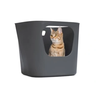 Afbeelding van Karlie 522869 Kattenbak Lotus Eco L: 54,4 B: 43,9 H: 40,5 cm grijs
