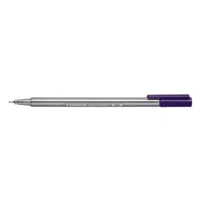 Afbeelding van Staedtler 334 69 Triplus Fineliner (driehoekig, superfijne, metalen punt, lijnbreedte ca. 0,3 mm, 10 stuks) malve donker