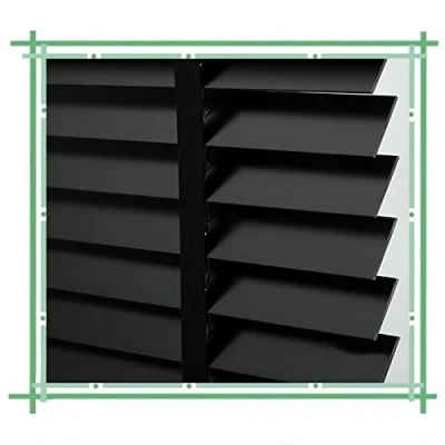 Afbeelding van Venetiaanse Jaloezieën Zwart, Massief Houten Raam 40/65/70/85/105/110cm, Verduisterende Jaloezieën, Dag Nacht Rolgordijnen,WxH 150x150cm/59 * 59in