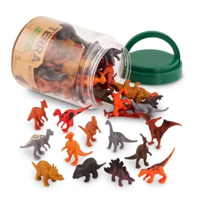 Afbeelding van Terra 60 delige dinosaurus figuren, verzameling, dino&#039;s, speelgoedset, Tyrannosaurus Rex, Triceratops, Stegosaurus en meer, speelgoed vanaf 3 jaar
