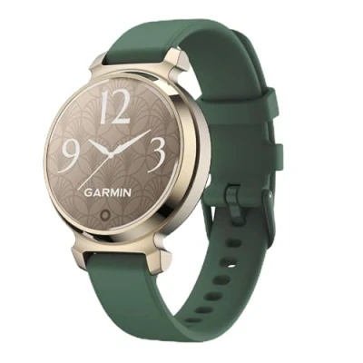 Afbeelding van GIOPUEY Band compatibel met Garmin Lily 2/Claasic/Active, zachte siliconen horlogeband, vervanging van het bandje [slijtvast] [ademend] legergroen