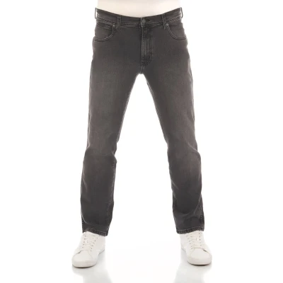 Afbeelding van Wrangler Heren Jeans Broeken Texas Stretch regular/straight Fit Grijs Volwassenen Denim Jeansbroek