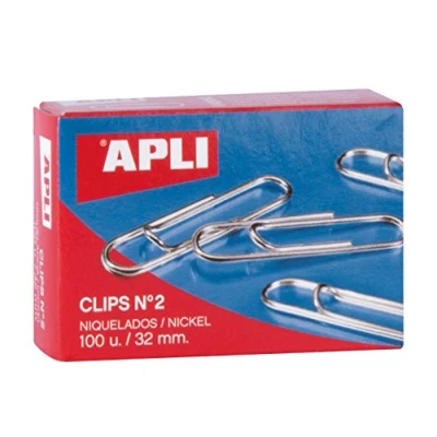 Afbeelding van APLI 11711 Vernikkelde clips n2 32 mm 100 u.