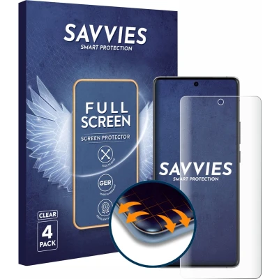Afbeelding van Savvies Screenprotector voor Vivo X90 Pro Plus Folie Beschermfolie transparant volledig dekking (4 Stuks)