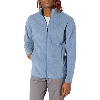 Afbeelding van Amazon Essentials Men&#039;s Fleecejack met volledige ritssluiting (verkrijgbaar in grote en lange maten), Heideblauw, XL