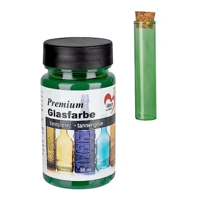 Afbeelding van Ideen mit Herz Premium glasverf, transparant, waterdicht, 90 ml, dennengroen