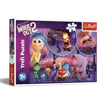 Afbeelding van Trefl Inside Out 2, Kinderemoties puzzel van 200 stukjes Kleurrijke met de helden uit cartoon, Creatieve ontspanning, Plezier voor kinderen vanaf 7 jaar
