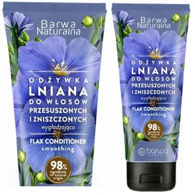 Afbeelding van Natuurlijke gladmakende vlaszaadconditioner voor droog en beschadigd haar 200ml