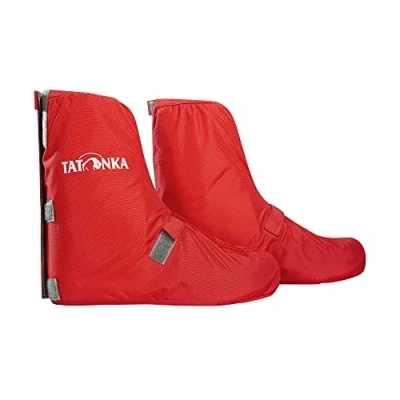Afbeelding van Tatonka Fietsoverschoenen Velo Gaiter S (maat 35 38) Waterdichte overschoenen met reflecterende strepen en verstelbare beenbreedte Maat (schoenmaat Dames heren rood
