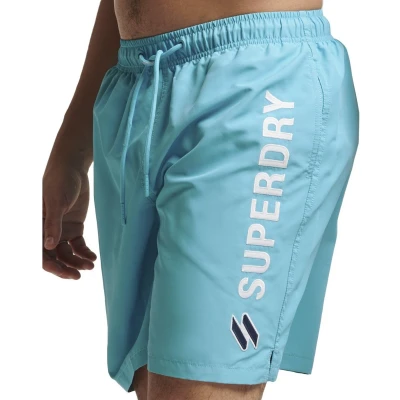 Afbeelding van Superdry Code Applque 19inch Zwemshort Blauw S Man