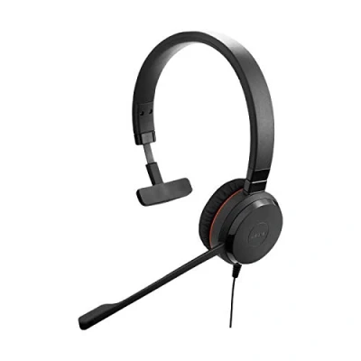 Afbeelding van Jabra Evolve 30 MS Mono Headset Microsoft gecertificeerde Koptelefoon voor VoIP softphones met Passive Noise Cancellation USB kabel Controller Zwart