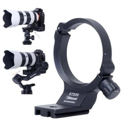 Afbeelding van iShoot Metalen lenskraag statief mount ring compatibel met Sony FE 70 200mm F4 MACRO G OSS II, Lens Ondersteuning Houder Beugel Bottom Arca Swiss Fit Quick Release Plaat voor Klemkop &amp; Stabilizer