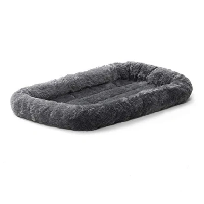 Afbeelding van MidWest Homes for Pets Model 40222 GY Huisdierkussen, hondenbed, 56 cm lang honden of kattenbed met comfortabele bekleding, ideaal voor kleine hondenrassen, grijs