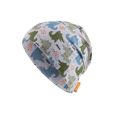 Afbeelding van Sterntaler Slouch beanie krokodillen zilver