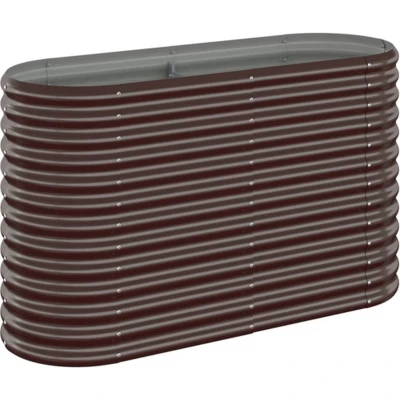 Afbeelding van Plantenbak 114x40x68 cm gepoedercoat staal bruin