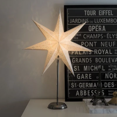 Afbeelding van Kerstverlichting kerstster 1 lampje 68 x 48 cm warm wit