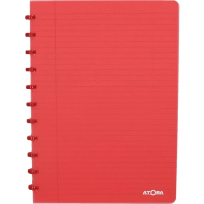 Afbeelding van Atoma Trendy Schrift, Ft A4, 144 Bladzijden, Gelijnd, Transparant Rood Schrift