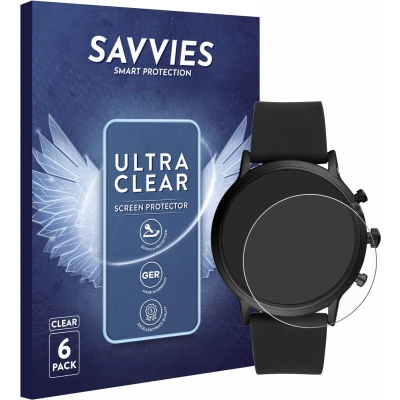 Afbeelding van Savvies (6 Stuks) Schermbeschermer voor Fossil The Carlyle HR (5.Gen) Screen Protector Ultra Transparant