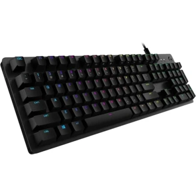 Afbeelding van Logitech G512 CARBON Mechanisch Gaming Toetsenbord, LIGHTSYNC RGB, GX Red SWitches, USB Passthrough, Aluminium Magnesium behuizing, QWERTY US International Layout Zwart