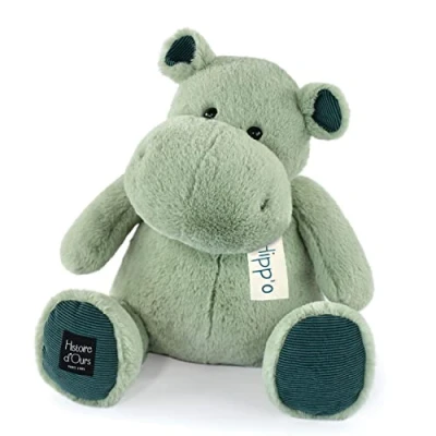 Afbeelding van Histoire d&#039;ours Pluche dier nijlpaard amandelgroen 40 cm HIPPO HO3210