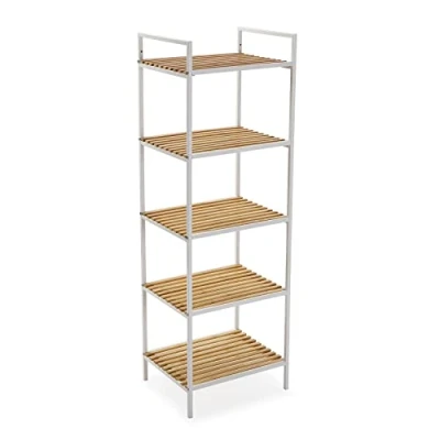 Afbeelding van Badkamerschappen Versa Metaal PVC Bamboe (32,5 x 120 39 cm)