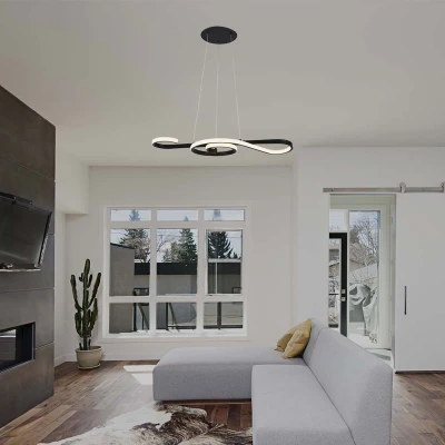 Afbeelding van V TAC VT 7817 B Zwarte design hanglampen IP20 18W 2260 Lumen 3000K