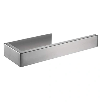 Afbeelding van CCKOLE Handdoekhouder zonder boren, handdoekstang 304 roestvrij staal, handdoekring, zelfklevend, badhanddoekhouder voor badkamer (geborsteld zilver, boren)