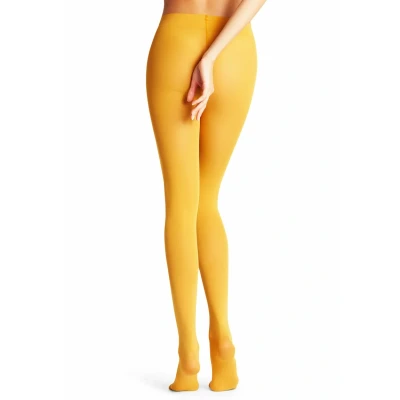 Afbeelding van FALKE Dames Panty Pure Matt 50 DEN W TI Halfdoorzichtig eenkleurig 1 Stuk, Geel (Amber 1851) nieuw milieuvriendelijk, S