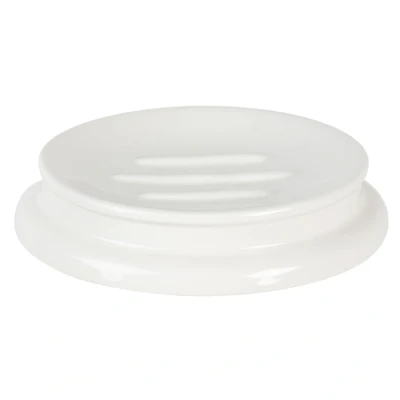Afbeelding van Clayre &amp; Eef Zeepbakje Ø 12x2 cm Wit Porselein Rond Zeephouder
