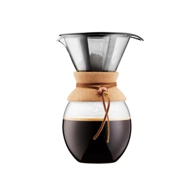 Afbeelding van Bodum Pour Over Koffiezetapparaat met permanent filter, glas, beige, 51 ounce