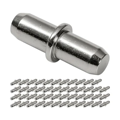Afbeelding van Plankplankdragers, 48 stuks, L vormige plankdragers voor boorgaten met een diameter van 5 mm, hoekplankdragers massief staal, roestvrij, inlegplankhouder, D5 stalen hoeksteun plank, hoek,