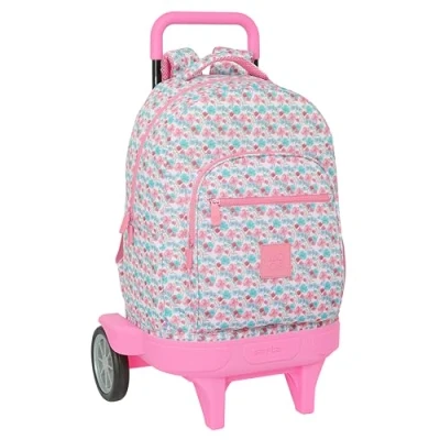 Afbeelding van Schoolrugzak met Wielen Moos Flores Multicolour 33 x 45 22 cm