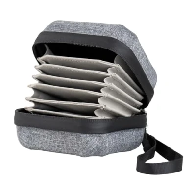 Afbeelding van JJC Camera Filter Case, Lens Pouch, Carry Case voor 10 filters tot 95 mm, Houder Belt Bag Waterbestendig en stofdicht ontwerp Pouch Grijs, Compact