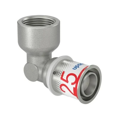 Afbeelding van Uponor S Press Plus perskoppeling 1&quot; binnendraad x Ø25 knie. Artikelnr: 1070543